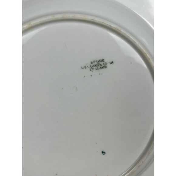 2 HTF Antique Spode Copeland Cobalt Blue Gold Trim R7767 Salad Plate 7 3/4” - Picture 6 of 12